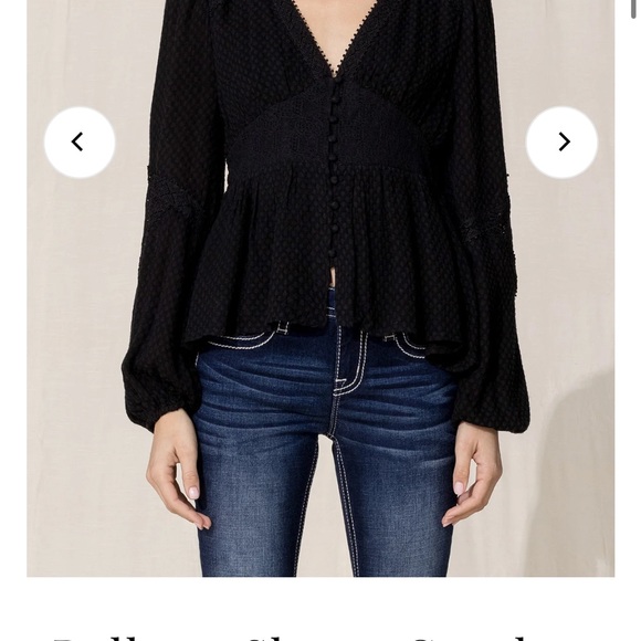 NWT miss me button down shirt black - Picture 7 of 11